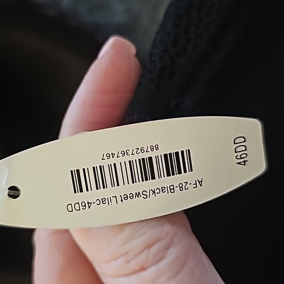 Adore Me Black sweet lilac sz 46 DD underwire bra new WL295 - Picture 7 of 7